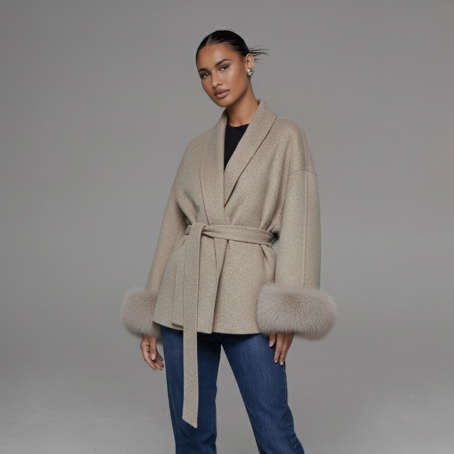 KATE – PREMIUM MANTEL MIT ECHTFELL